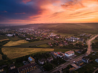 Sunset over the city of Reda