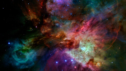 Fototapeta na wymiar Universe with stars in outer space. Elements of this image furnished by NASA