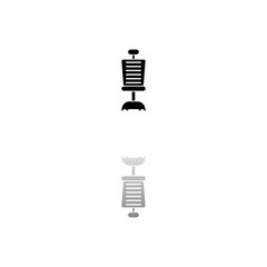 Office chair icon flat