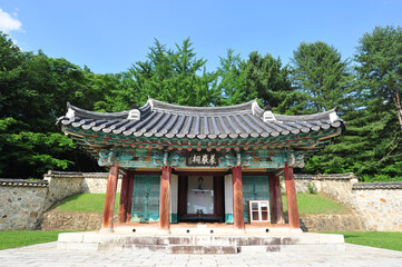 Nongae Shrine in Jangsu-gun, South Korea.