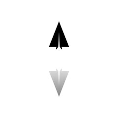Paper plane icon flat