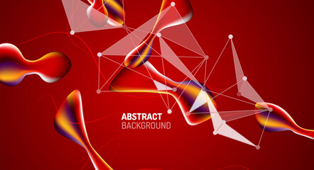 Fluid gradients, abstract liquid bubble shapes background