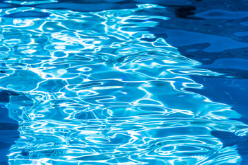 Repeating summer pattern of photographed, living water surfaces in a pool, with the emphasis on...