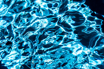 Repeating summer pattern of photographed, living water surfaces in a pool, with the emphasis on light refraction where you can see the sprinkled ground moving along with the waves