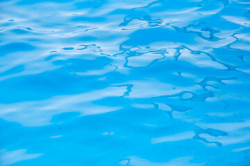 Repeating summer pattern of photographed, living water surfaces in a pool, with the emphasis on...