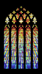 Stained Glass Window Cathedral Mosaic Medieval Style 