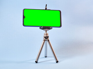 mobile tripod with green screen