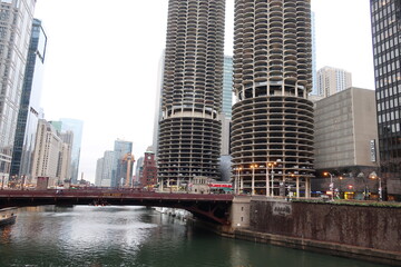 Fototapeta premium Tall buildings in Chicago