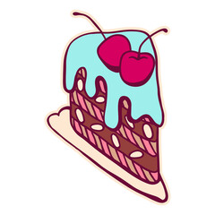 Illustration of sweet cake.