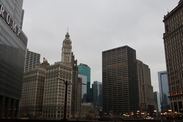 Fototapeta na wymiar Tall buildings in Chicago