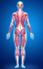 3d rendered medically accurate illustration of a female muscle system