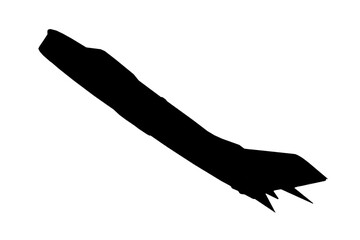 Fototapeta premium Silhouette of army fighter isolated on white. Military machinery