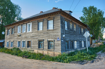 Street in the ancient town of Kargopol