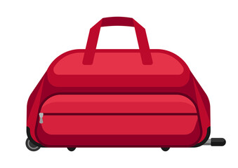 Illustration of travel textile bag.