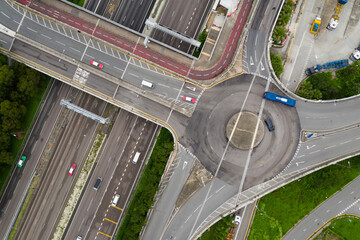 Top view of the highway