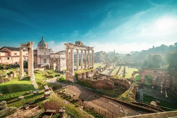 Foto auf Glas Roman ruins in Rome, Italy © Iakov Kalinin