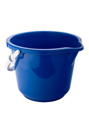 dark blue bucket for kitchen and garden