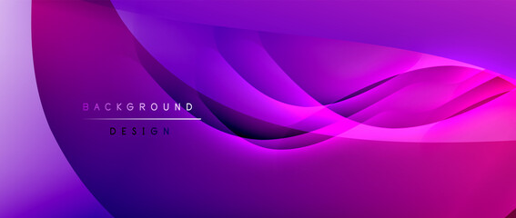 Fluid gradient waves with shadow lines and glowing light effect, modern flowing motion abstract background for cover, placards, poster, banner or flyer