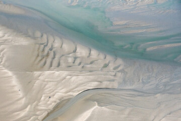 vue aérienne de la Baie de Somme en France