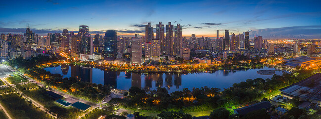 Bangkok urban cityscape skyline