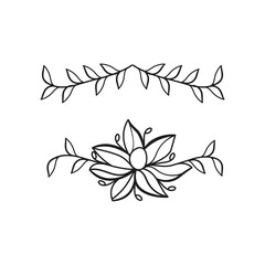 Illustration hand drawn floral wedding