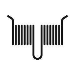 Vector design of coil and detail icon. Graphic of coil and metal stock vector illustration.
