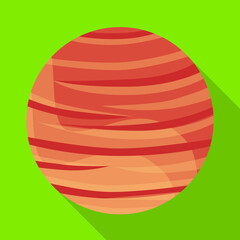 Vector design of surface and star sign. Graphic of surface and orbit vector icon for stock.