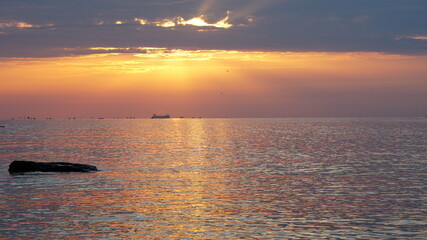 Obraz premium bewitching dawn on the Black Sea in Ukraine