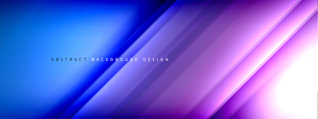 Motion concept neon shiny lines on liquid color gradients abstract backgrounds. Dynamic shadows and lights templates for text