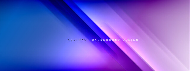 Motion concept neon shiny lines on liquid color gradients abstract backgrounds. Dynamic shadows and lights templates for text