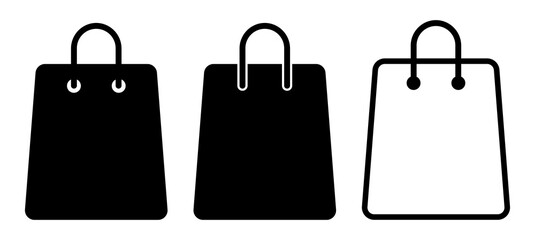 Shopping bag, set. Vector illustration