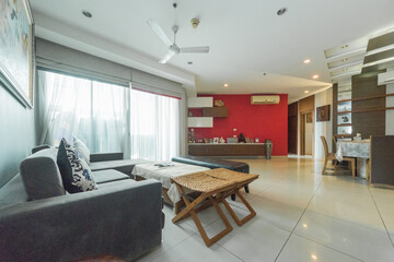 Modern bright flat interior design