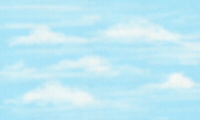 watercolor blue sky with cloud background