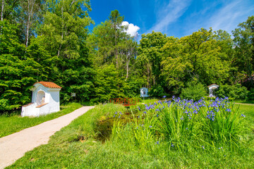 Baroque pilgrim place Skalka near the city Mnisek pod Brdy in Central Bohemia - Stations of the cross (14 stoppings) - Czech Republic