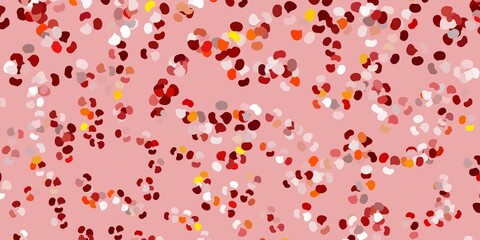 Fototapeta na wymiar Light red, yellow vector pattern with abstract shapes.