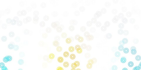 Light blue, yellow vector natural artwork with flowers.