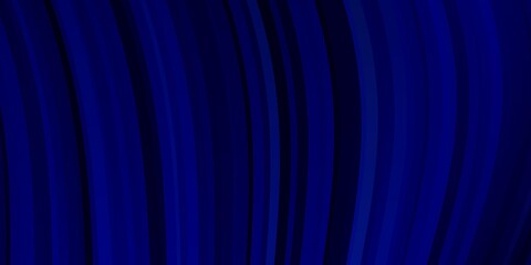 Dark BLUE vector template with wry lines. Brand new colorful illustration with bent lines. Template for your UI design.