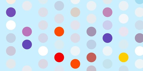 Light blue, red vector template with circles.