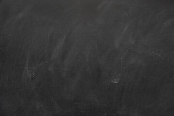 Texture of chalk rubbed out on blackboard or chalkboard background, can be use as concept for school education, dark wall backdrop , design template.	
