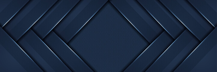 Obraz premium Ciemne tło abstrakcyjne z ciemnoniebieskimi warstwami nakładającymi się