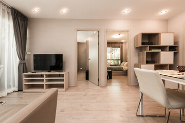 Modern bright flat interior design