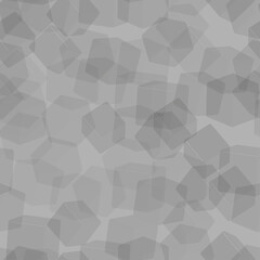 Gray Transparent Cubes Seamless Pattern, 3D Illustration