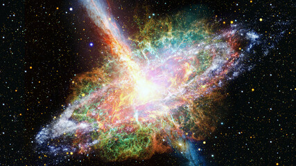Pulsar in the nebula. Elements of this image furnished by NASA - obrazy, fototapety, plakaty