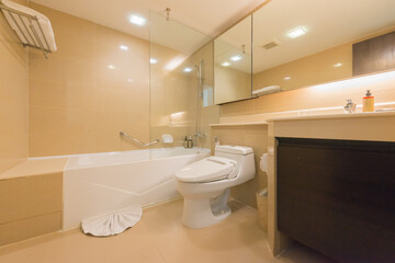  Luxury bathroom bright colors in apartment 
