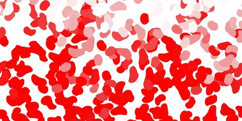 Light red vector backdrop with chaotic shapes.