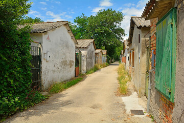 Villaggio di Punta Sdobba, a small fishing village inhabited by only 15 people in the Isola Della Cona wetland area of Friuli-Venezia Giulia, north east Italy

