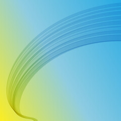 Vector abstract green background with waves and gradient.