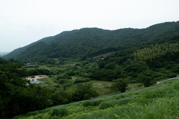 Naklejka premium 下関、深坂の森ため池