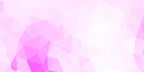 Obraz premium Light pink vector abstract triangle texture.