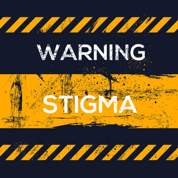 Warning sign (stigma), vector illustration.